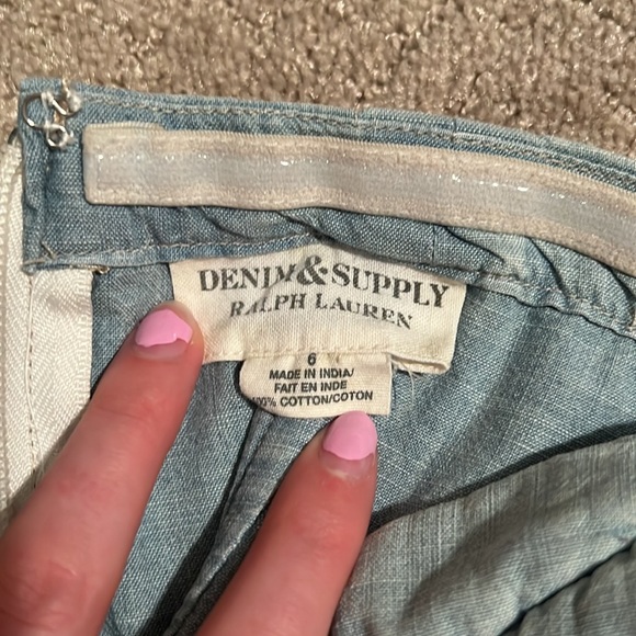 Ralph Lauren Denim Peplum Bustier - Picture 4 of 12